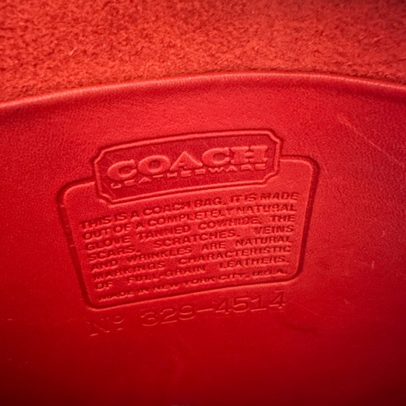 Coach- Vintage Red Slim Handle Clutch - Picture 2 of 7
